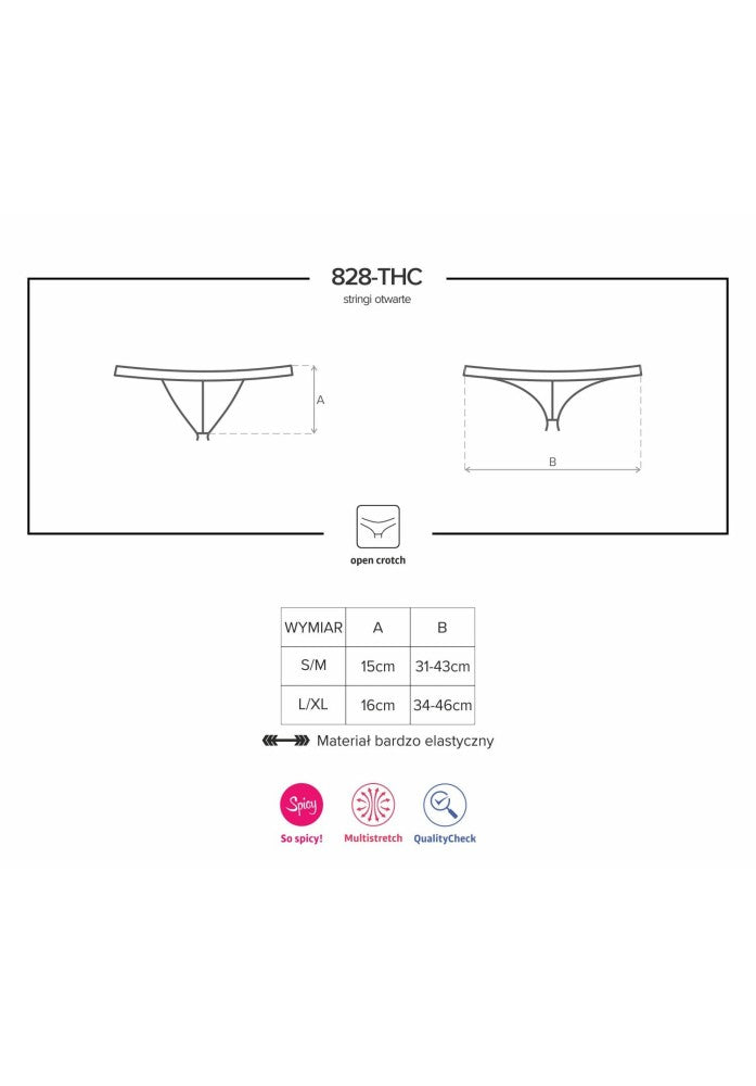 OBSESSIVE - 828-THC-1 CROTCHLESS THONG S/M