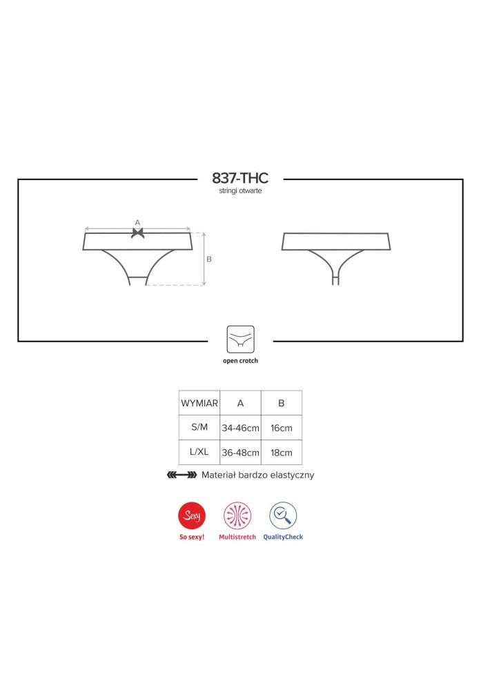 OBSESSIVE - 837-THC-1 CROTCHLESS THONG S/M