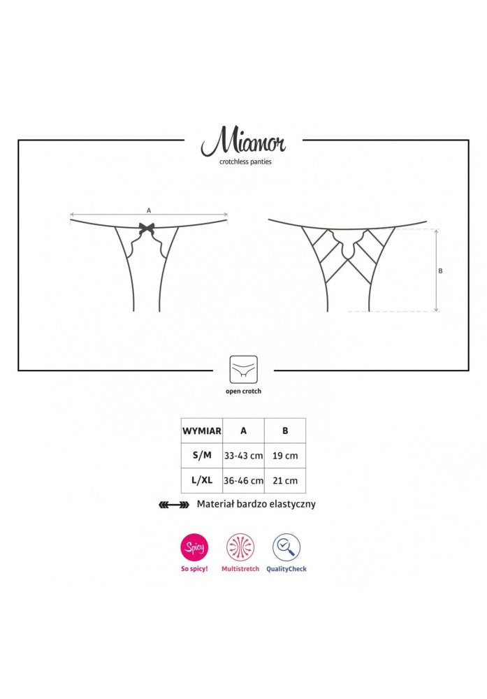 OBSESSIVE - MIAMOR CROTCHLESS PANTIES S/M