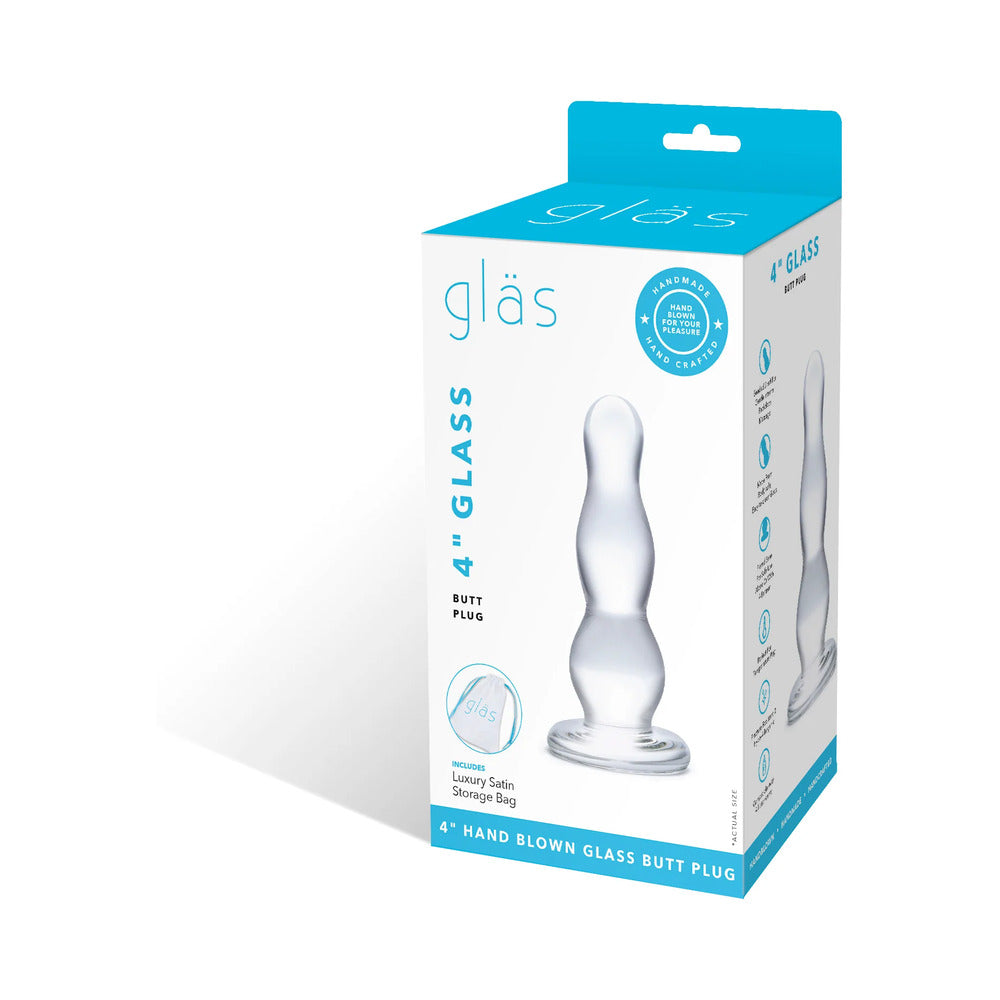 ELECTRIC EEL - GLAS 4 IN. GLASS BUTT PLUG