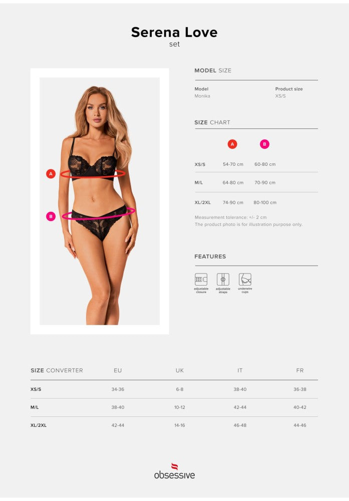 OBSESSIVE - SERENA LOVE 2-PCS SET XS/S