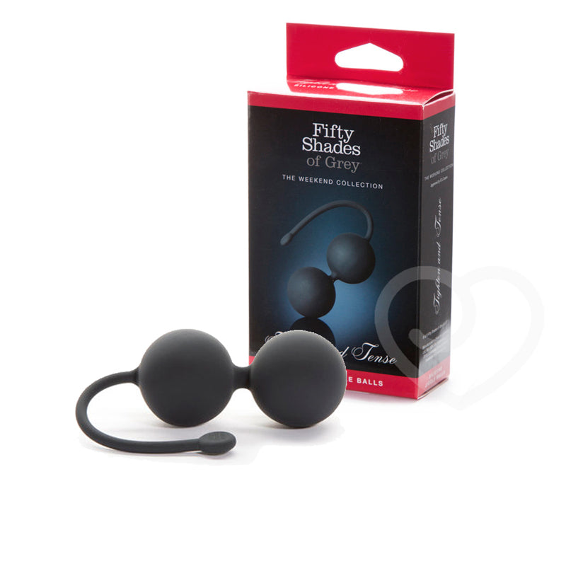 FIFTY SHADES OF GREY WEEKEND COLLECTION TIGHTEN AND TENSE SILICONE JIGGLE BALLS BLACK