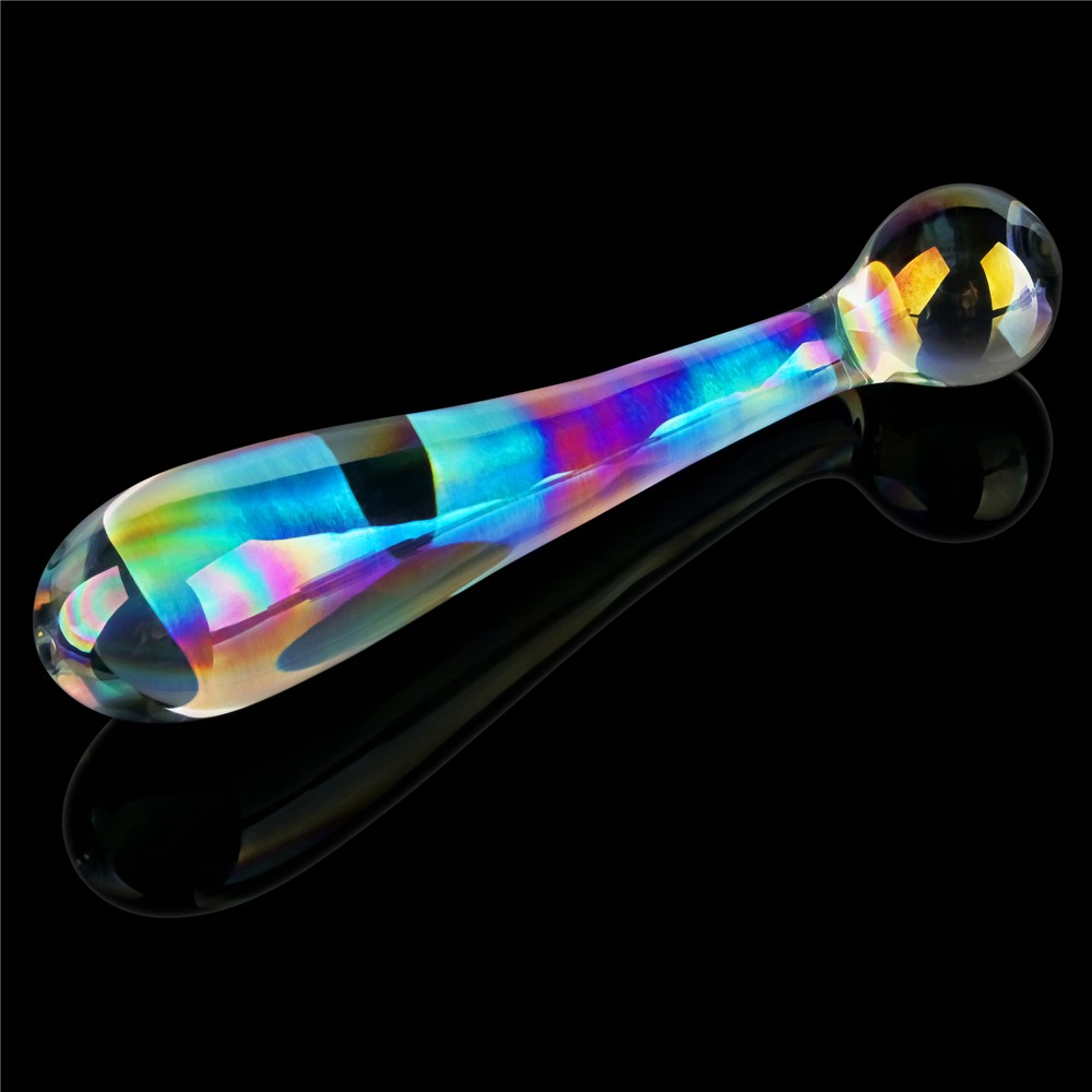 LOVETOY - TWILIGHT GLEAM GLASS DILDO- ALLURING ARC