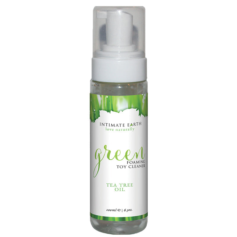 INTIMATE EARTH - GREEN FOAMING TOY CLEANER WITH TEA TREE OIL 6.3 OZ.