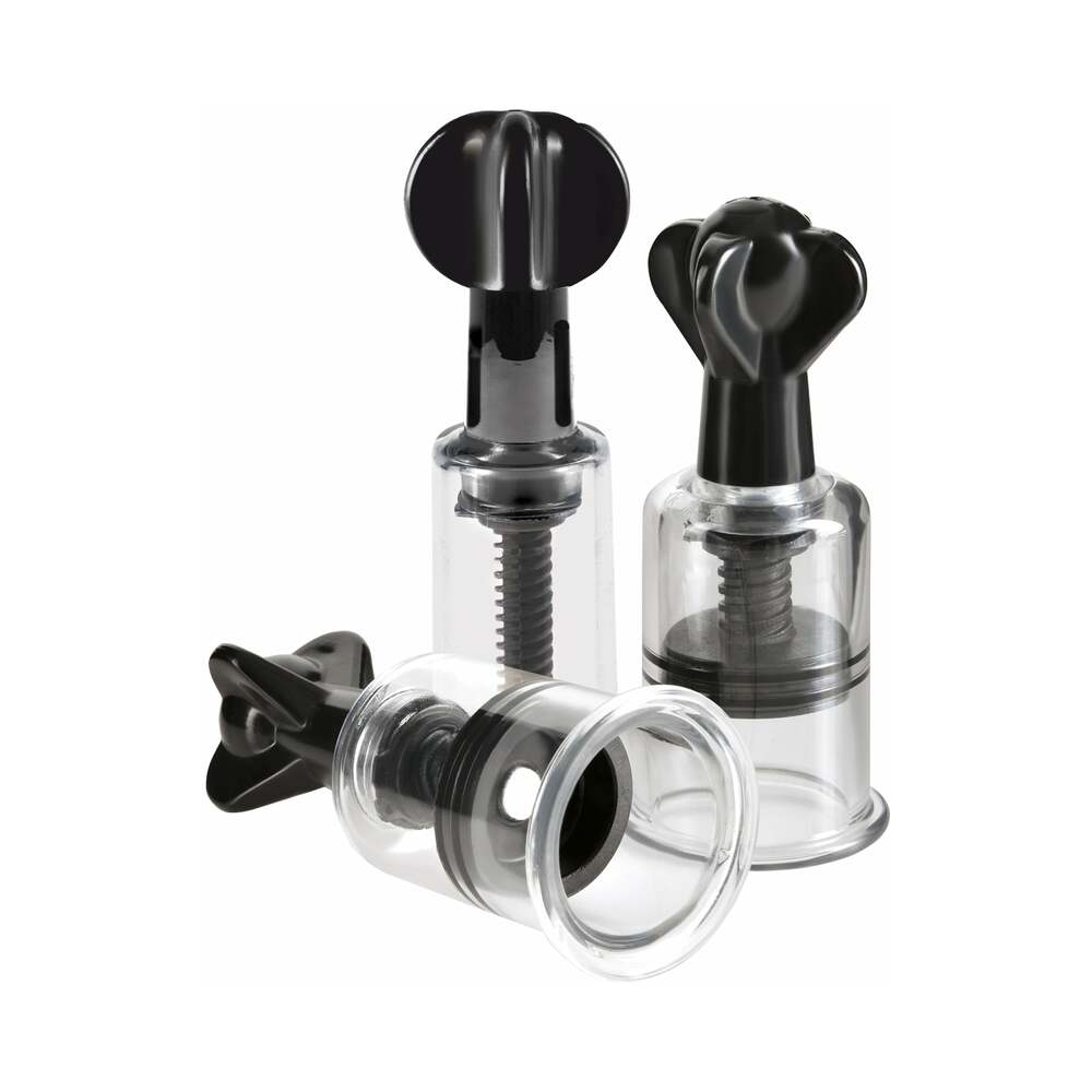 PIPEDREAM - FETISH FANTASY SERIES LIMITED EDITION SUPER SUCKERS TRIO CLEAR/BLACK