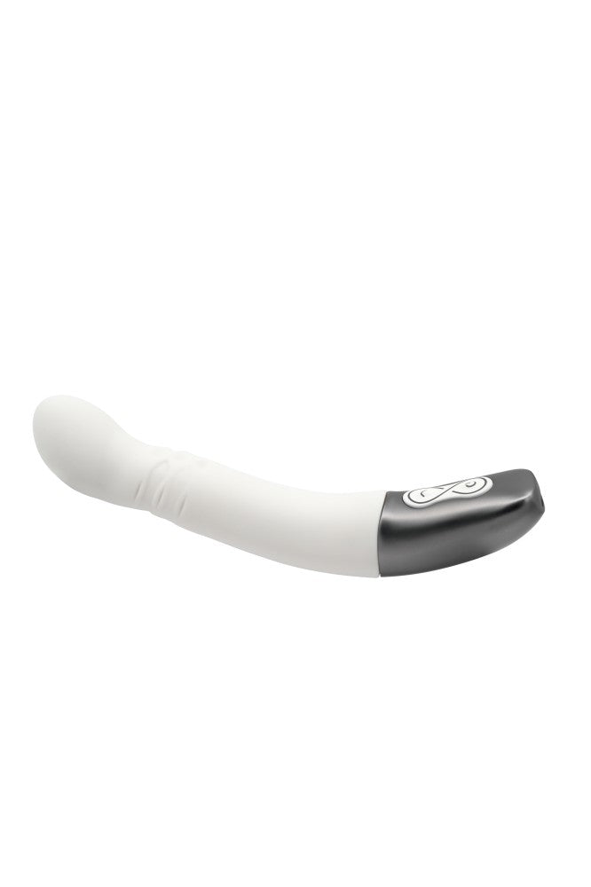 NMC - TITANZ 8" SILICONE RECHARGEABLE VIBRATOR IN IVORY WHITE_B15O25_4