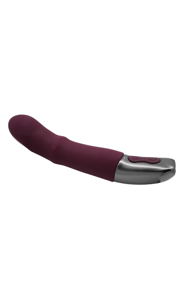 NMC - TITANZ 7" SILICONE RECHARGEABLE VIBRATOR IN RUBINE RED_B15O25_4