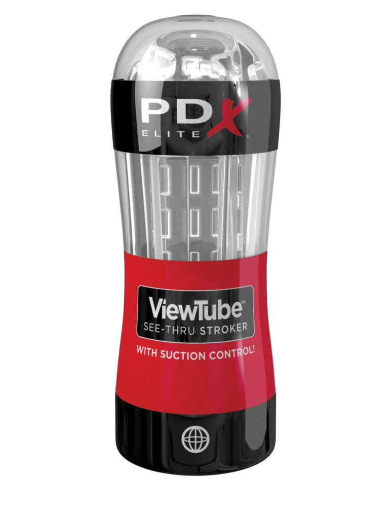 PIPEDREAM - PDX ELITE - VIEWTUBE SEE-THRU STROKER RED/CLEAR