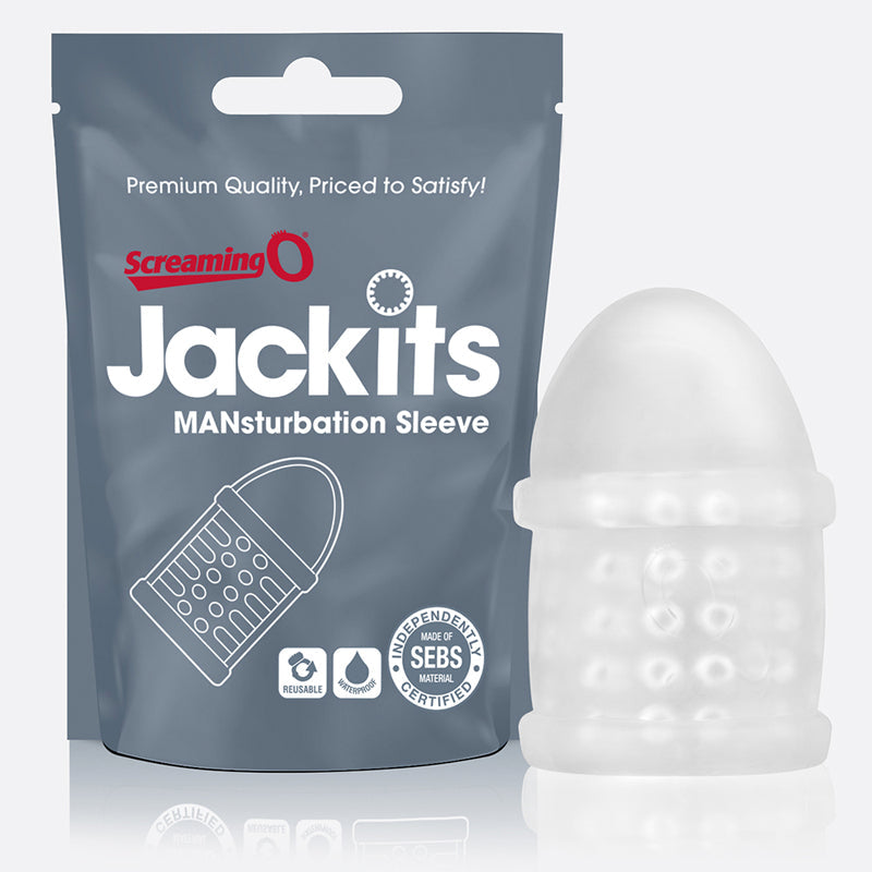 SCREAMING O - JACKITS MANSTURBATION SLEEVE (CLEAR ONLY)