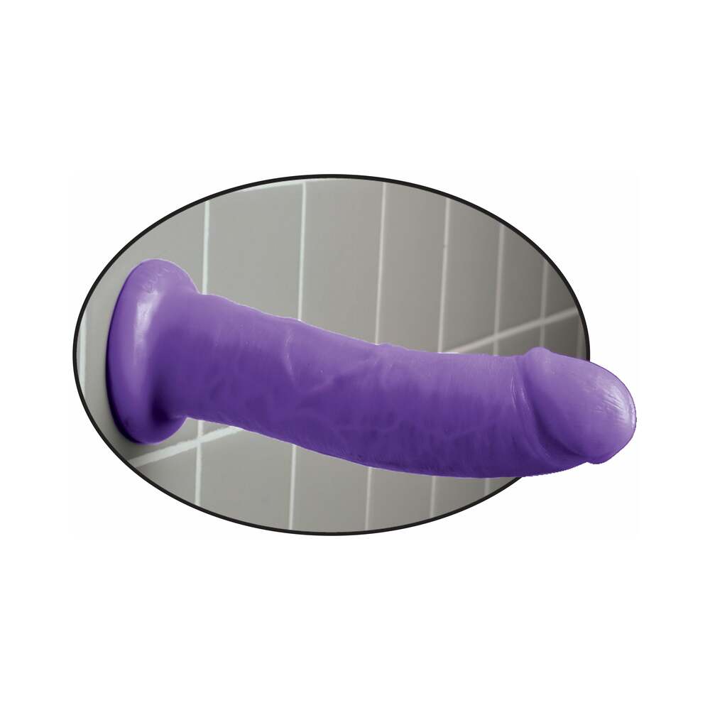 DILLIO 8 IN. REALISTIC DILDO WITH SUCTION CUP PURPLE