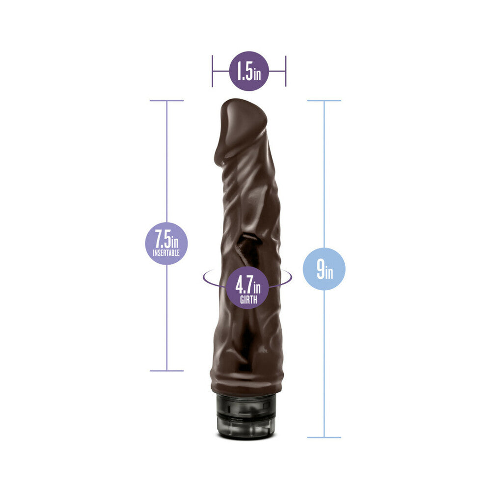 DR. SKIN VIBE 6 REALISTIC 8.75 IN. VIBRATING DILDO BROWN