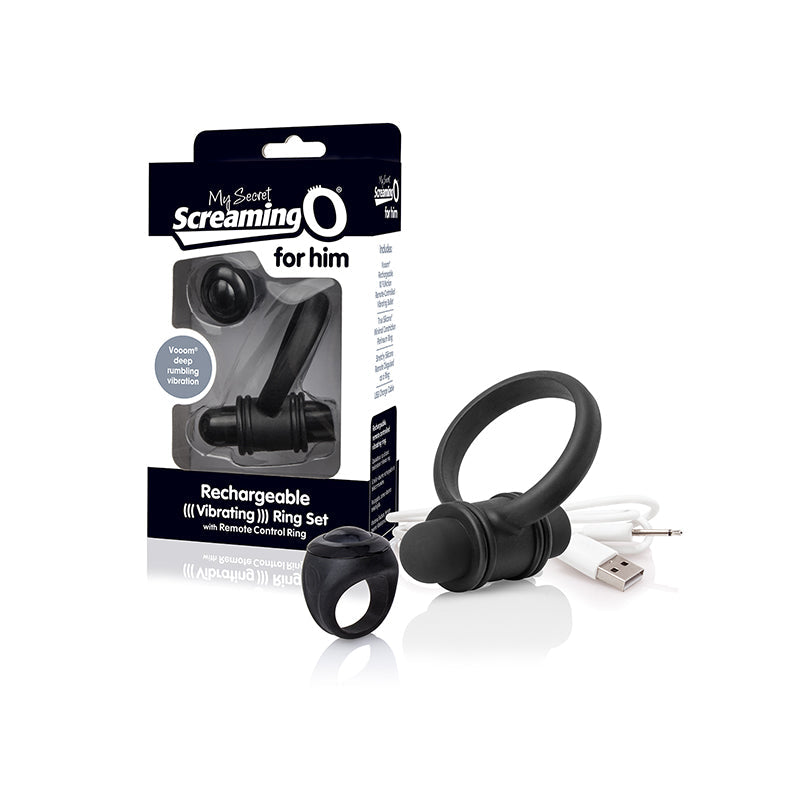 SCREAMING O - MY SECRET BULLET AND RING FOR HIM - BLACK