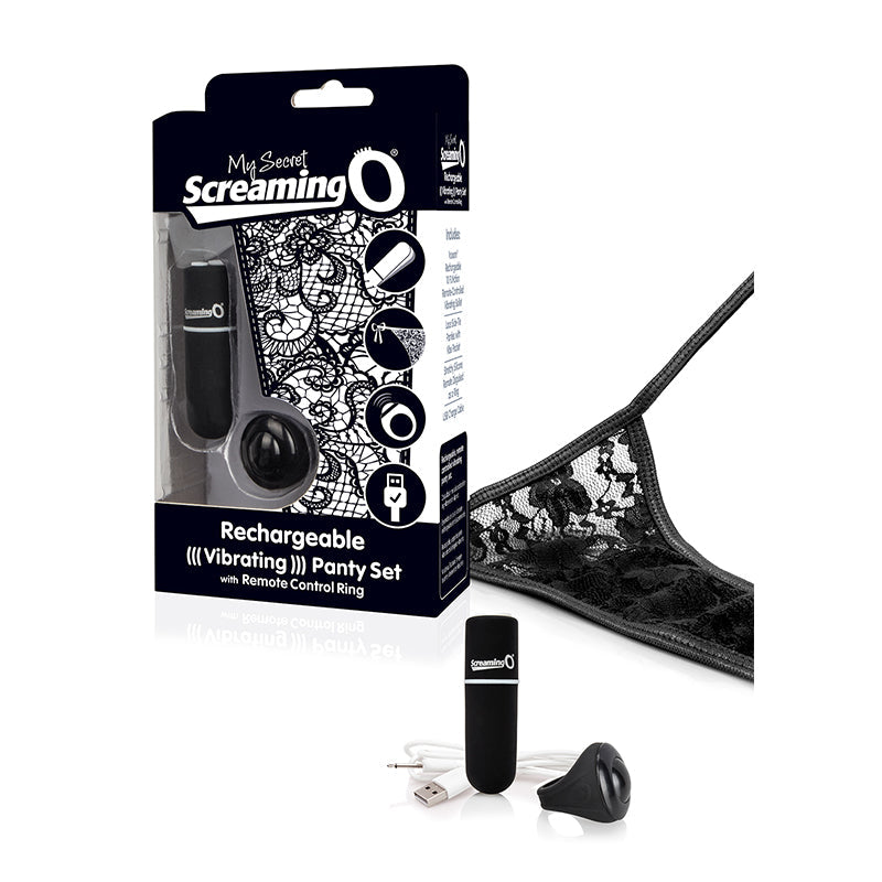 SCREAMING O - MY SECRET CHARGED REMOTE CONTROL PANTY VIBE - BLACK