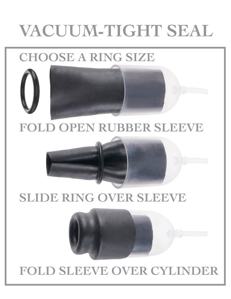 PIPEDREAM - FETISH FANTASY SERIES - SUCK N' STROKE HEAD PUMP CLEAR/BLACK