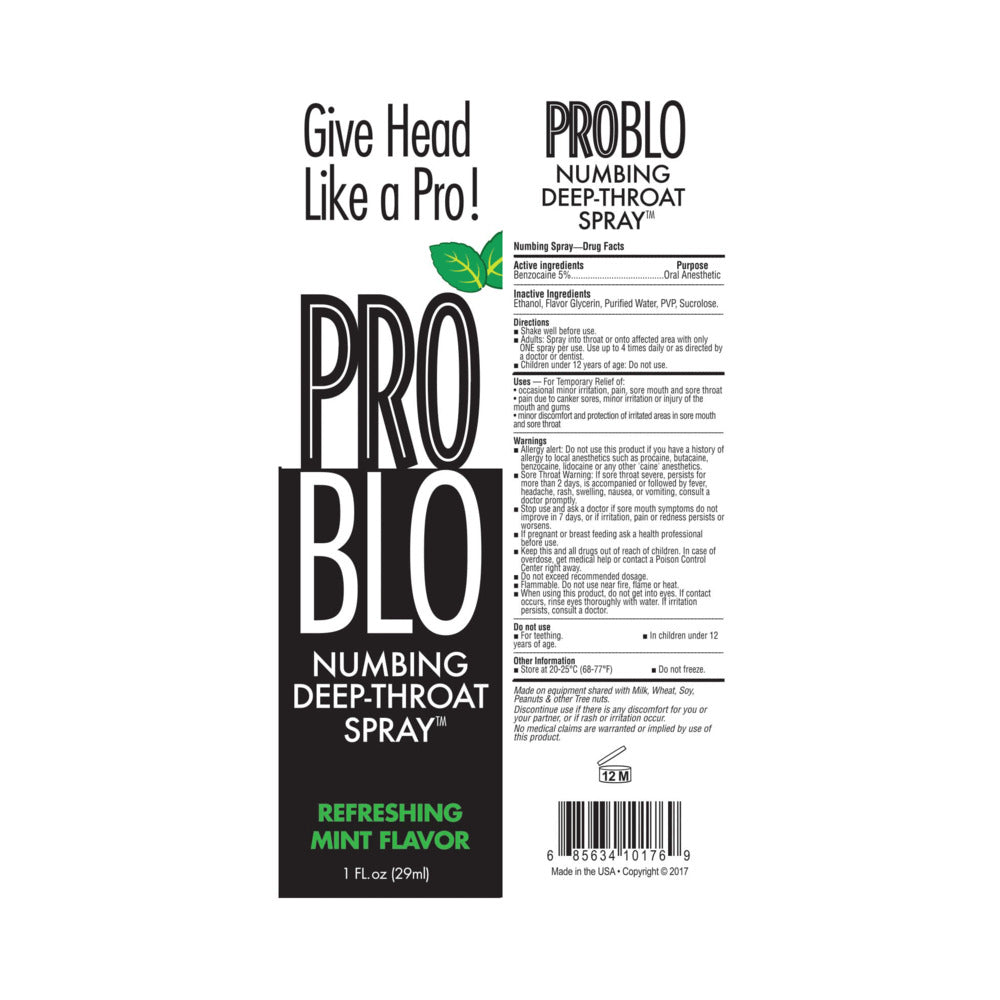 PROBLO NUMBING SPRAY MINT