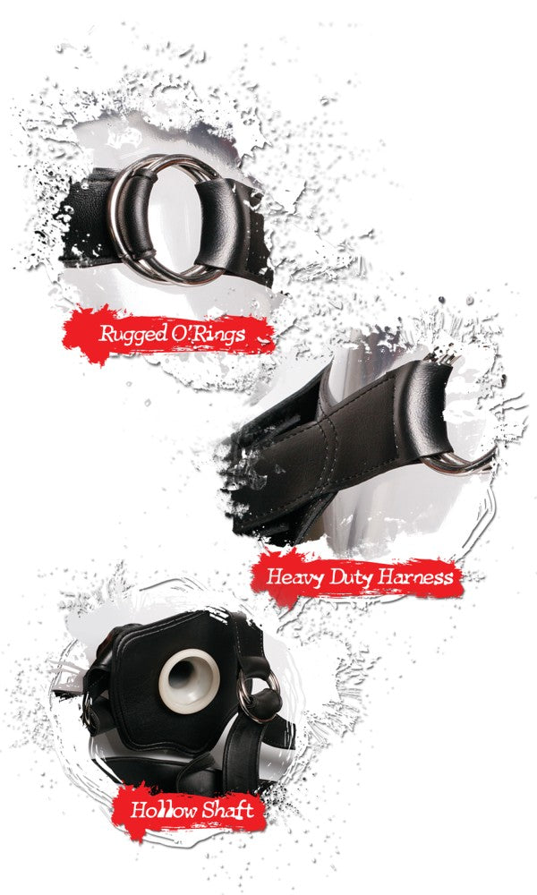 PIPEDREAM - FETISH FANTASY EXTREME - EXTREME HOLLOW STRAP-ON BLACK