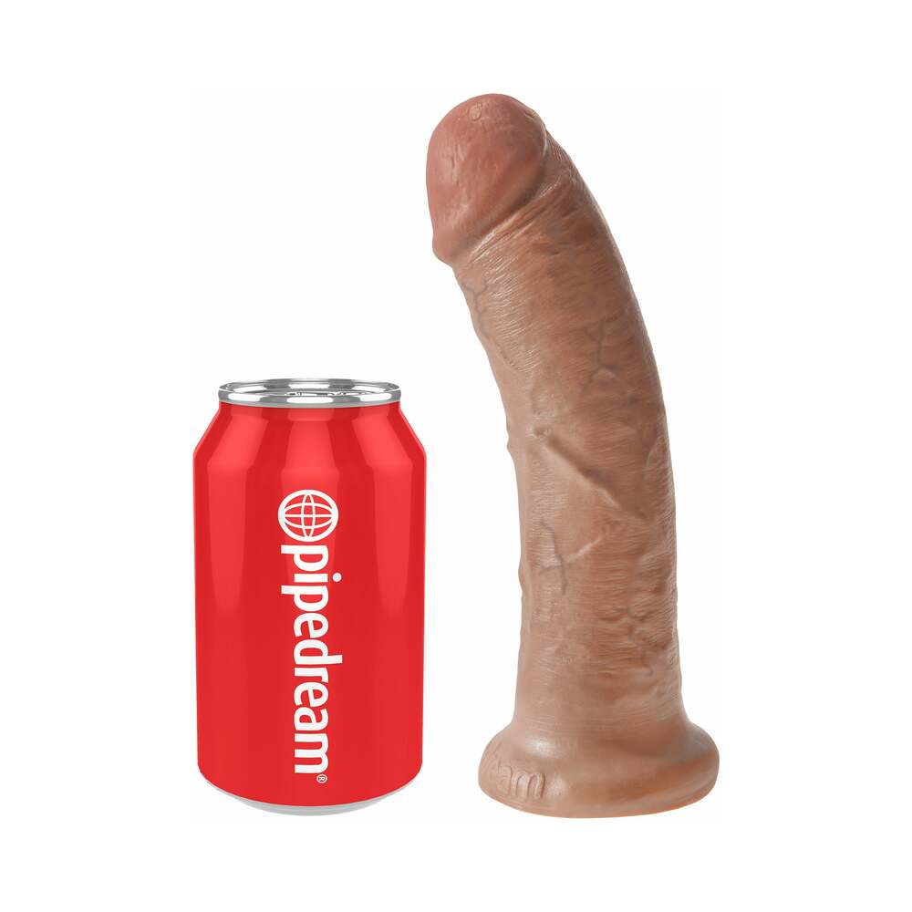 KING COCK 8 IN. COCK REALISTIC DILDO WITH SUCTION CUP TAN