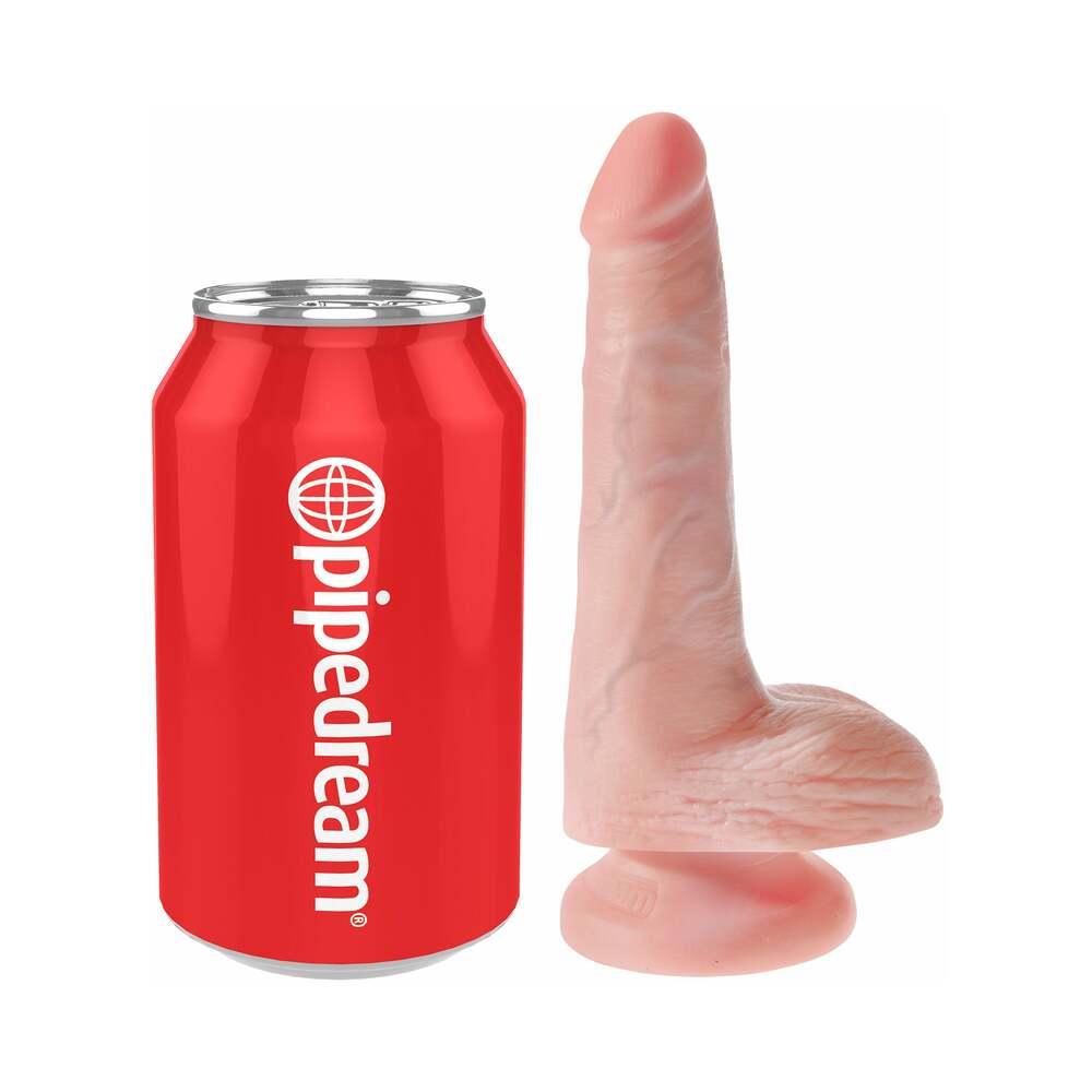 PIPEDREAM - KING COCK 6 IN. COCK WITH BALLS REALISTIC SUCTION CUP DILDO BEIGE
