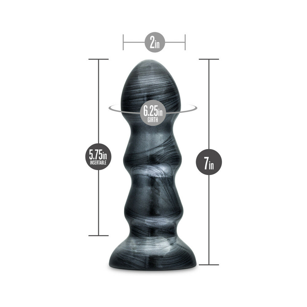 BLUSH - JET BLACK JACK 7 IN. ANAL PLUG CARBON METALLIC BLACK