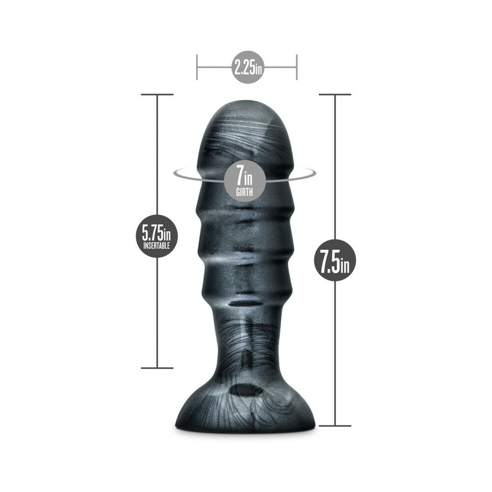 BLUSH - JET BRUISER 7.5 IN. ANAL PLUG CARBON METALLIC BLACK