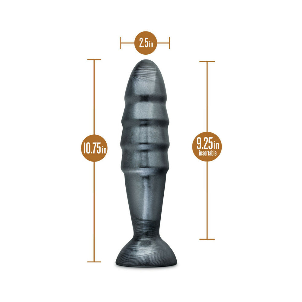 BLUSH - DESTRUCTOR JET 10.75 PULG. TAPÓN ANAL NEGRO METÁLICO CARBONO