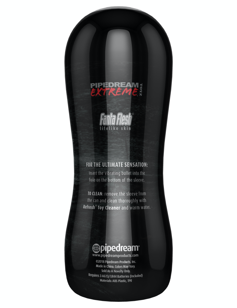 PIPEDREAM - PDX ELITE - VIBRATING ANAL STROKER LIGHT/BLACK