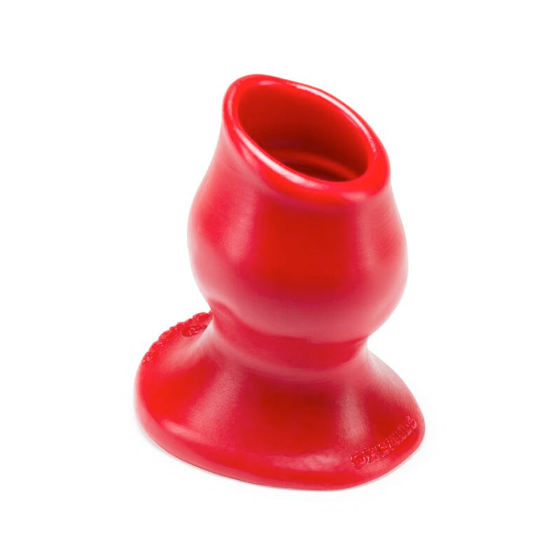 OXBALLS - PIGHOLE-3, HOLLOW PLUG, LARGE, RED