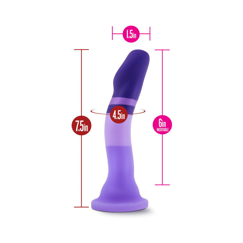 COLORETE - DILDO DE SILICONA AVANT D2 PURPLE RAIN DE 7.5 PULGADAS