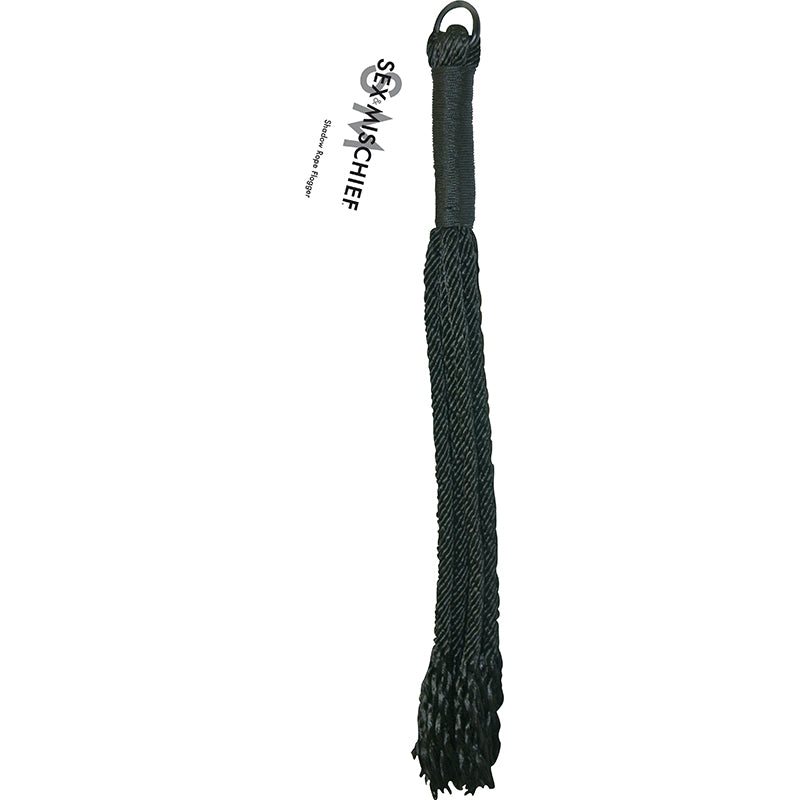 SPORTSHEETS SEX & MISCHIEF SHADOW ROPE FLOGGER BLACK
