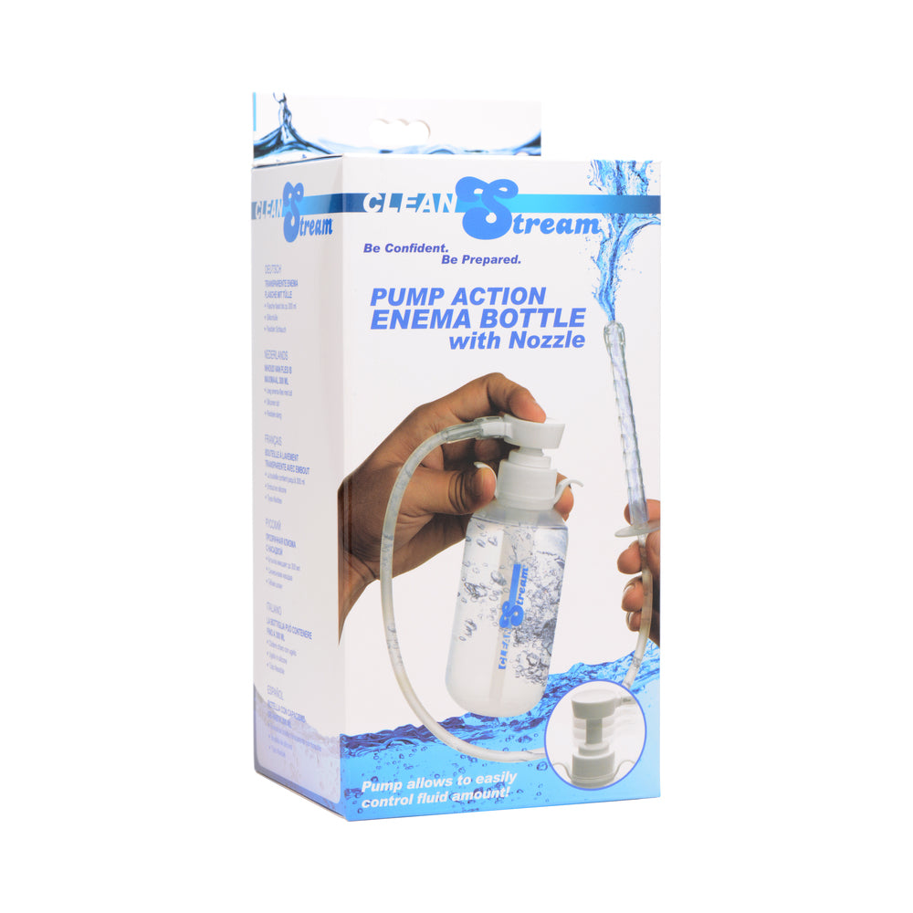 MARCAS XR - BOTELLA DE ENEMA CON BOMBA DE ACCIÓN Y BOQUILLA CLEANSTREAM