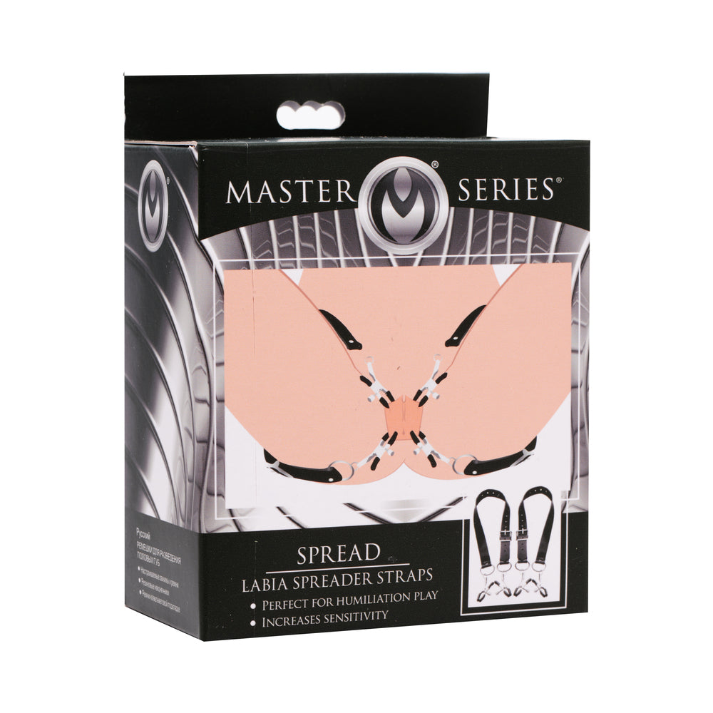 XR BRANDS - MASTER SERIES SPREAD LABIA SPREADER STRAPS WITH CLAMPS