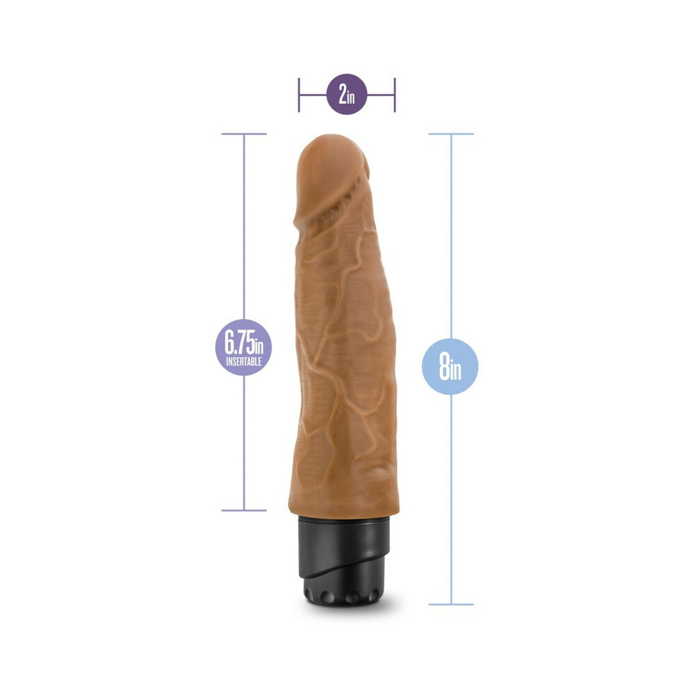 DR. SKIN VIBE 14 REALISTIC 8 IN. VIBRATING DILDO TAN