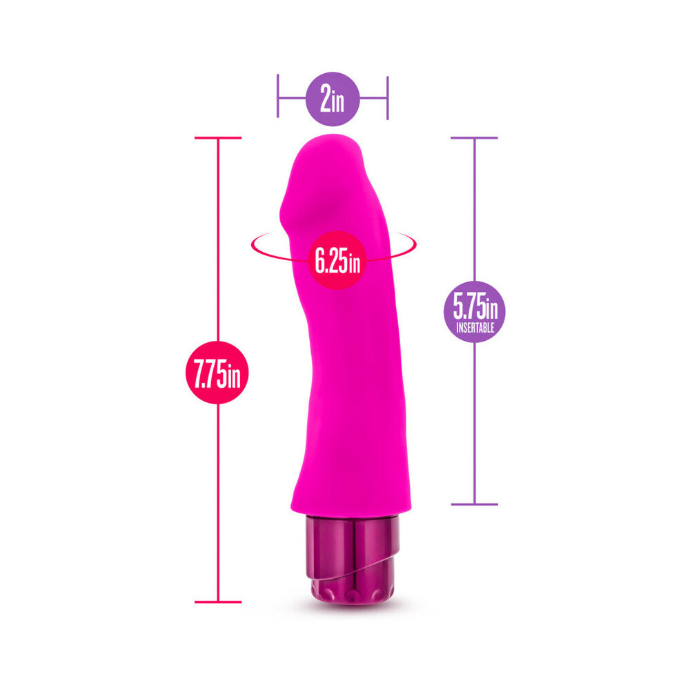 BLUSH - LUXE MARCO 7.75 IN. SILICONE VIBRATING DILDO PINK