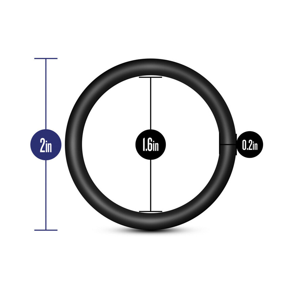 BLUSH - PERFORMANCE VS3 PURE PREMIUM SILICONE COCKRINGS 3-PACK LARGE BLACK