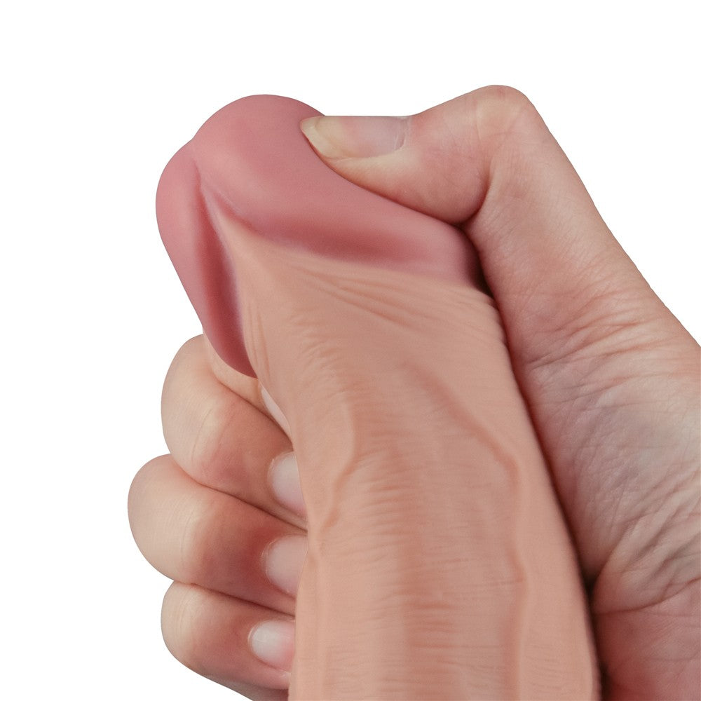 LOVETOY - 10" REAL SOFTEE RECHARGEABLE VIBRATING DILDO(FLESH)_B15O50_4