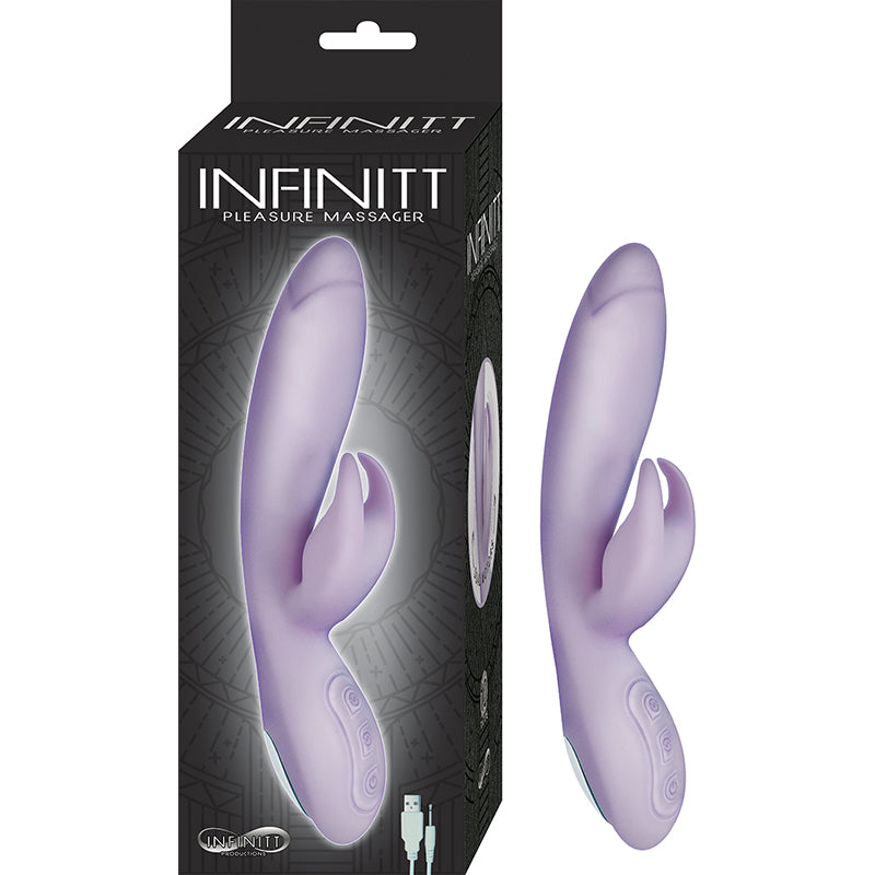 INFINITT PLEASURE MASSAGER DUAL MOTOR 10 FUNCTION WATERPROOF LAVENDER