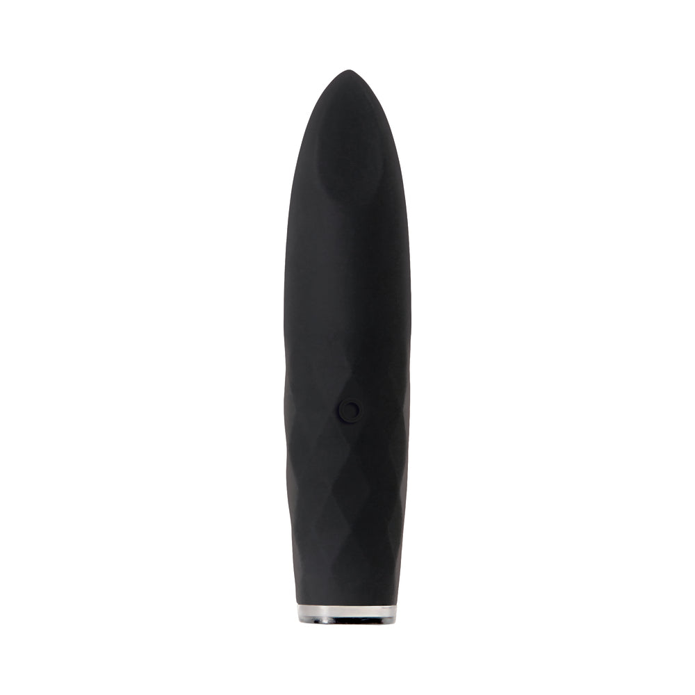 EVOLVED - ON THE SPOT LIGHT-UP RECHARGEABLE SILICONE BULLET VIBRATOR BLACK