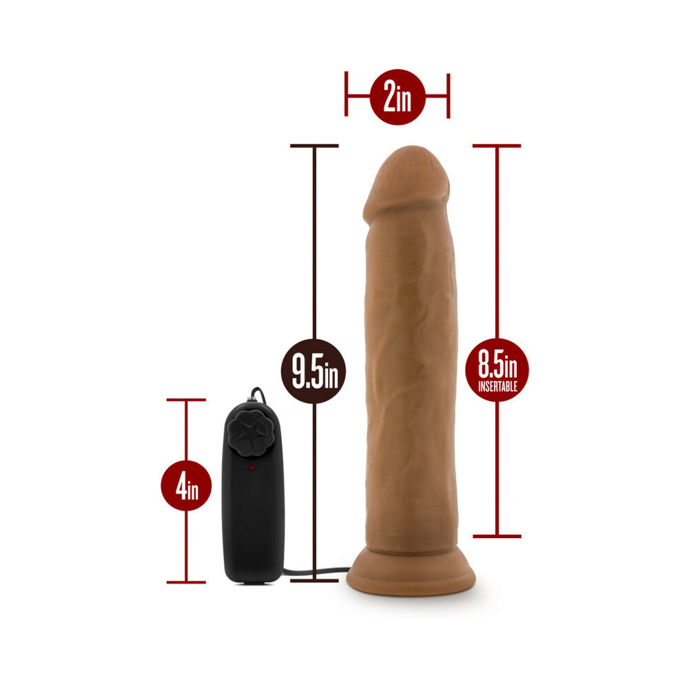 DR. SKIN DR. THROB REALISTIC 9.5 IN. VIBRATING DILDO TAN