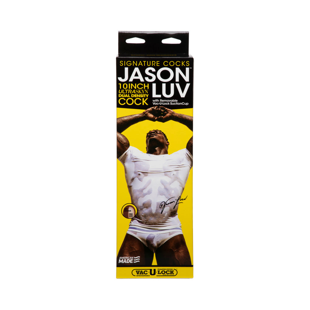 DOC JOHNSON - JASON LUV 10IN ULTRASKYN COCK WITH REMOVABLE VAC-U-LOCK SUCTION CUP CHOCOLATE