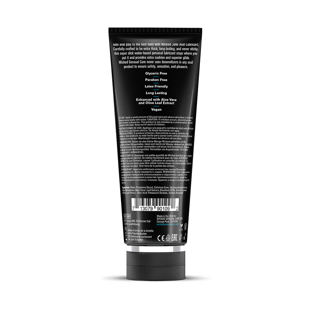 WICKED JELLE WATER-BASED ANAL LUBRICANT 8 OZ.