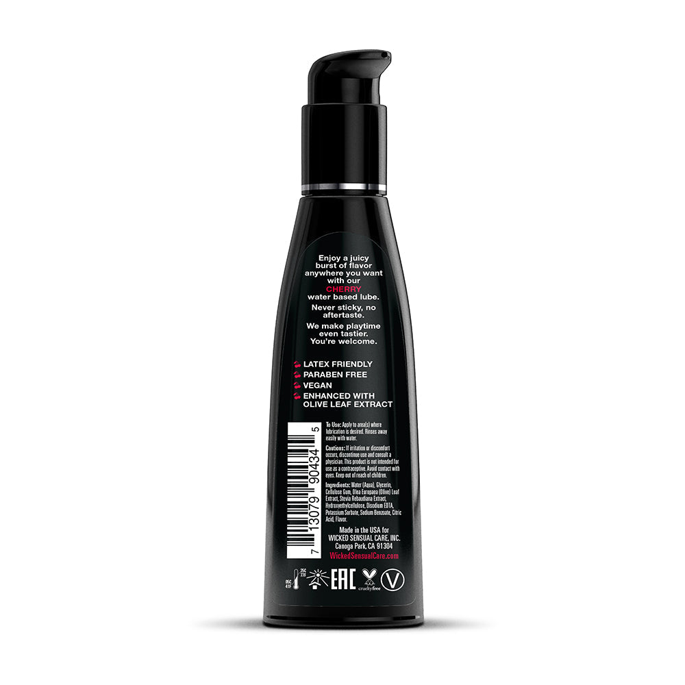 WICKED - AQUA CHERRY WATER-BASED LUBRICANT 4 OZ.