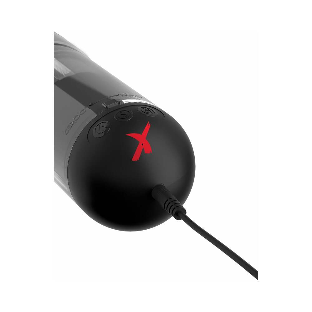 PDX BRANDS - PDX ELITE EXTENDER PRO RECHARGEABLE VIBRATING PENIS PUMP CLEAR/BLACK