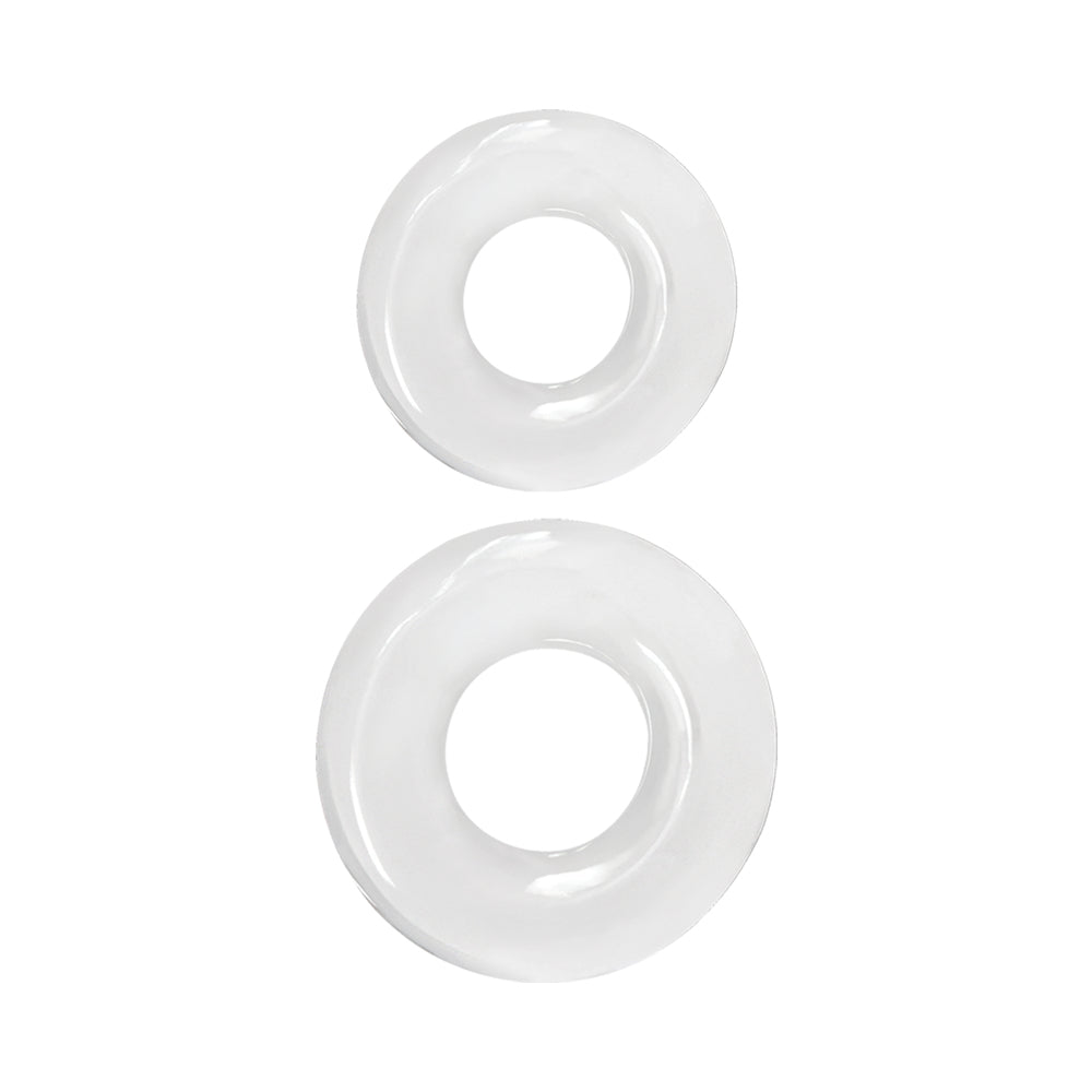 NS NOVELTIES - RENEGADE DOUBLE STACK COCK RINGS 2-PACK CLEAR