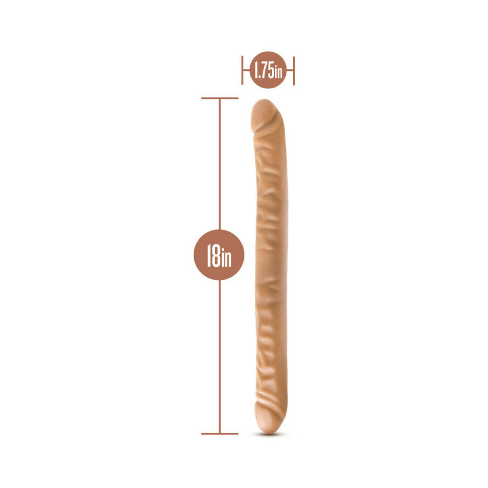 DR. SKIN 18 IN. DOUBLE DILDO TAN