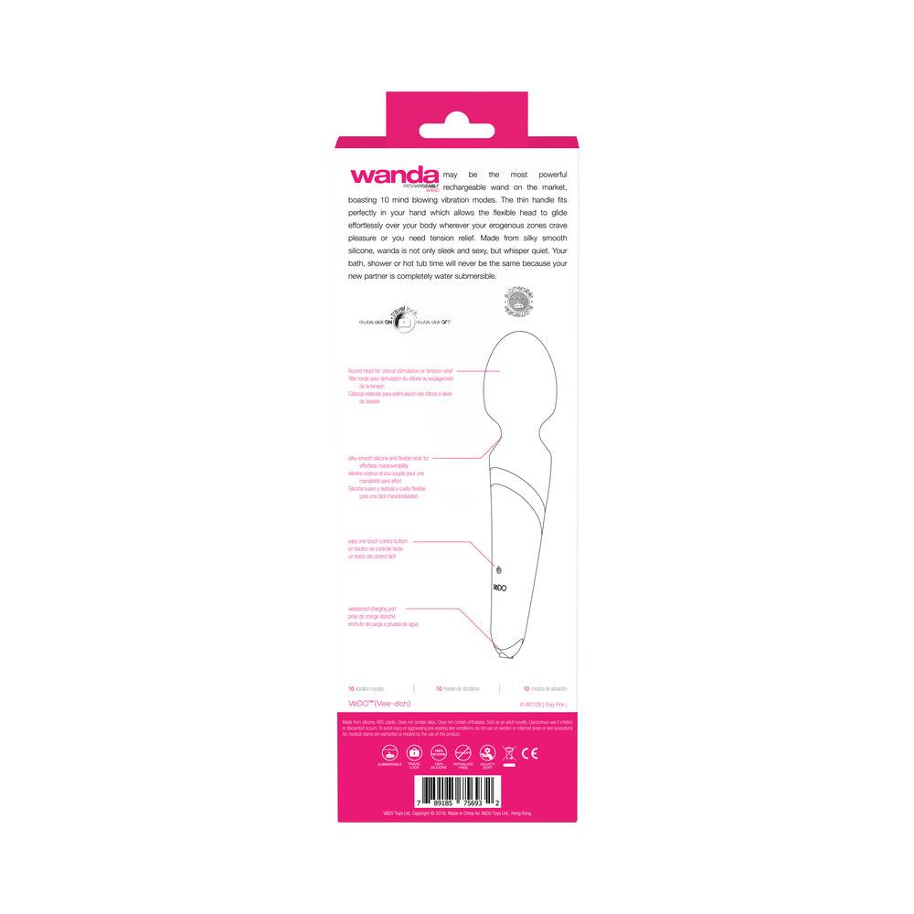 VEDO - WANDA RECHARGEABLE WAND VIBE - FOXY PINK
