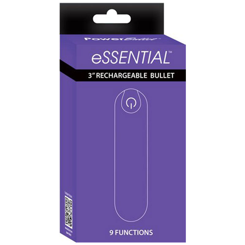 POWERBULLET ESSENTIAL RECHARGEABLE 3 IN. BULLET VIBRATOR PURPLE