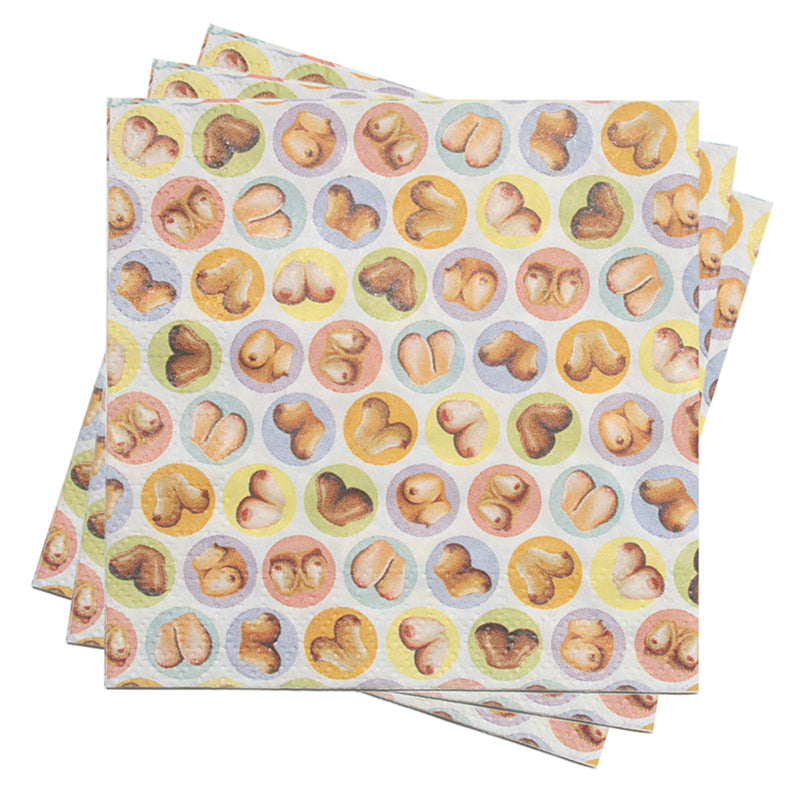 LITTLE GENIE - CANDYPRINTS DIRTY NAPKINS: BOOB NAPKINS