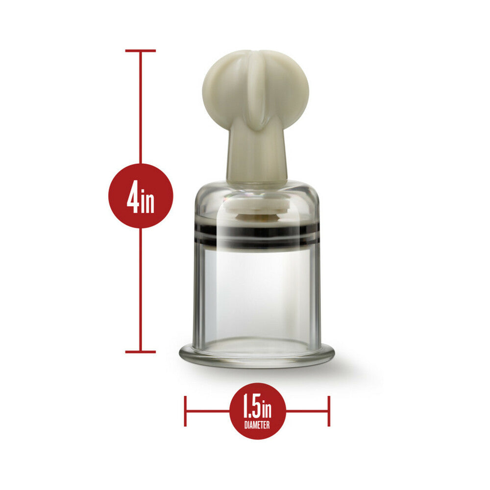 BLUSH - TEMPTASIA CLIT AND NIPPLE TWIST SUCKERS 2-PIECE SET LARGE CLEAR