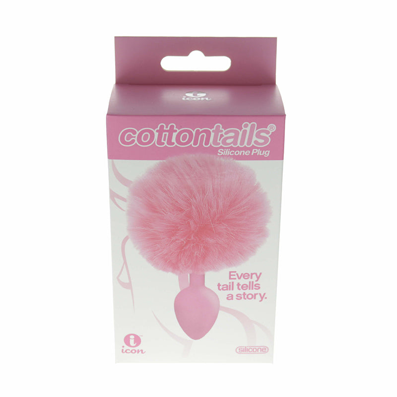 ICON BRANDS - THE 9''S COTTONTAILS SIOICONE BUNNY TAIL BUTT PLUG PINK