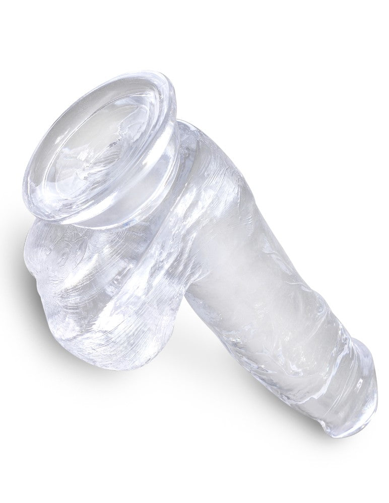 PIPEDREAM - KING COCK CLEAR - 6" WITH BALLS CLEAR